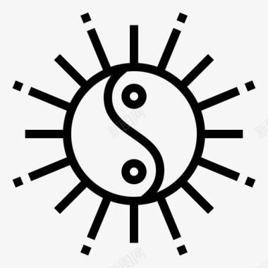阴阳中国符号图标图标