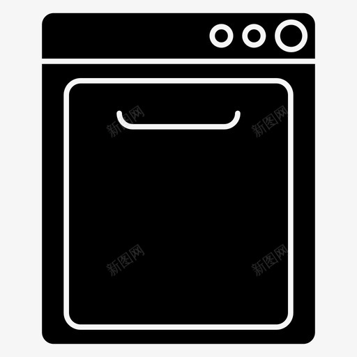 烤箱电器电子产品字形图标svg_新图网 https://ixintu.com 烤箱 电器 电子产品字形图标