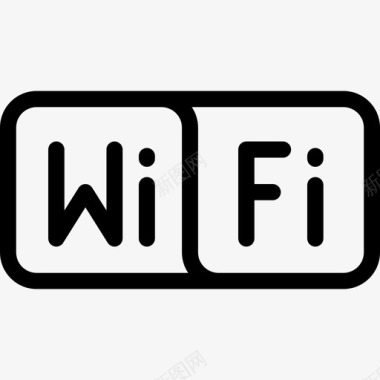 Wifi通信和媒体8线性图标图标