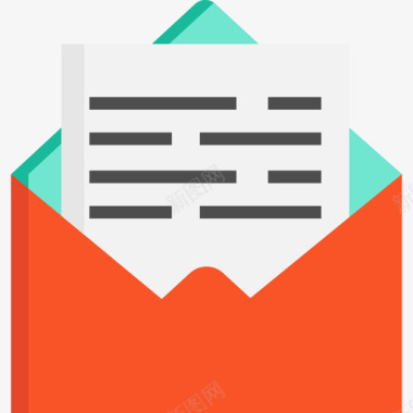 电子邮件客户服务5扁平图标图标