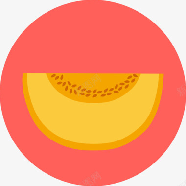 甜瓜食物夏季水果图标图标