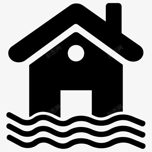 洪水淹没的房子淹没的房子洪水图标svg_新图网 https://ixintu.com 洪水 洪水淹没的房子 淹没的房子 管道字形图标