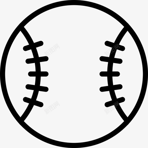 棒球运动系列直线型图标svg_新图网 https://ixintu.com 棒球 直线型 运动系列