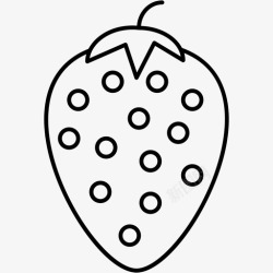 草莓轮廓草莓食物水果图标高清图片