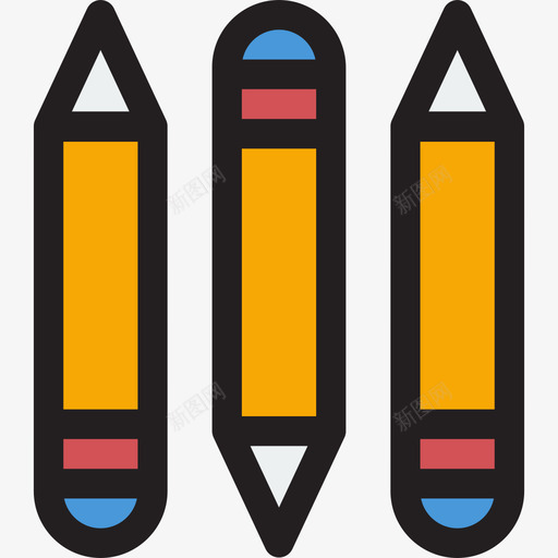 铅笔婴儿4线颜色图标svg_新图网 https://ixintu.com 婴儿4 线颜色 铅笔