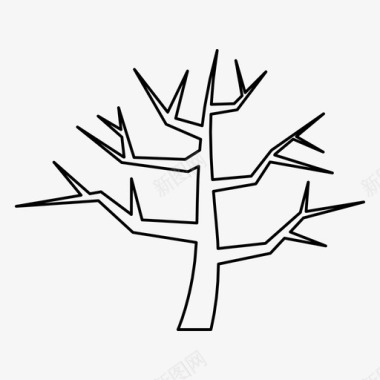 树树枝枯死图标图标