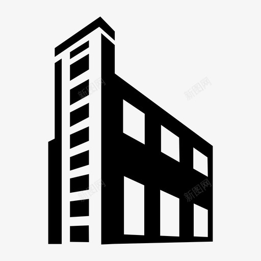 建筑公寓城市图标svg_新图网 https://ixintu.com 公司 公寓 城市 建筑 财产