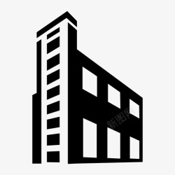 欧美建筑建筑公寓城市图标高清图片