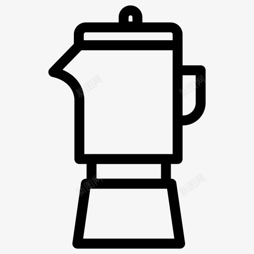 摩卡壶咖啡饮料图标svg_新图网 https://ixintu.com 咖啡 咖啡店 商店 摩卡壶 机器 饮料