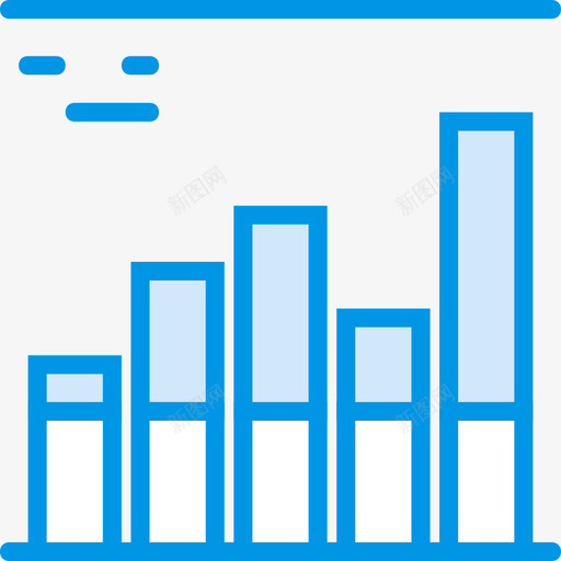 条形图商业和营销蓝色图标svg_新图网 https://ixintu.com 商业和营销 条形图 蓝色