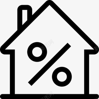 抵押贷款房地产图标轮廓图标