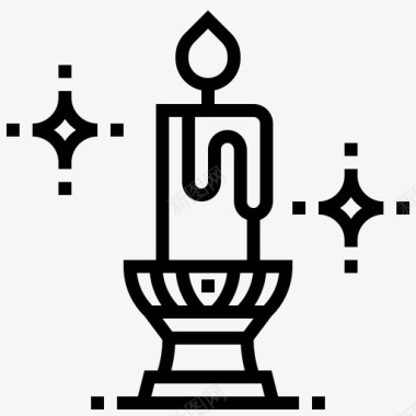 烛台仪式装饰图标图标