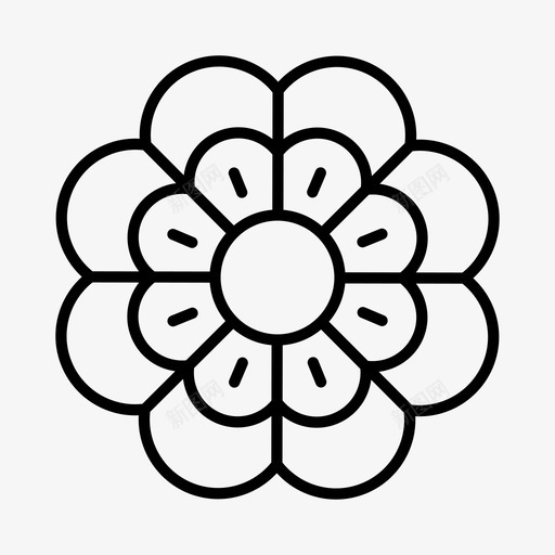 花植物学花园图标svg_新图网 https://ixintu.com 春天 植物学 花 花园