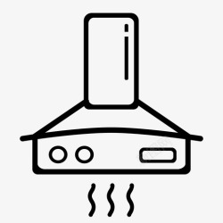 厨房排气管抽油烟机炊具排气管图标高清图片