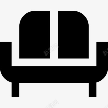 扶手椅家具实心填充图标图标