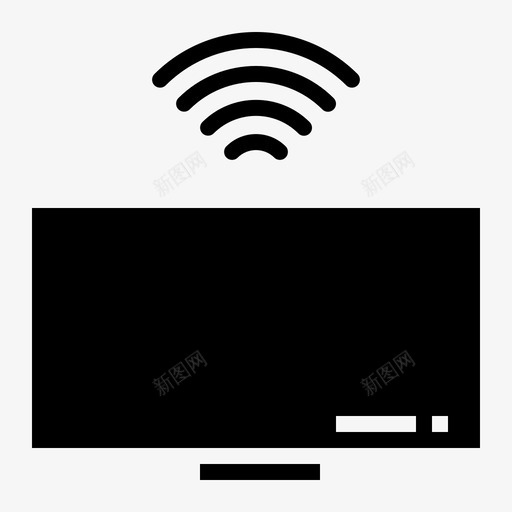 电视电脑屏幕图标svg_新图网 https://ixintu.com wifi 屏幕 电脑 电视 设备连接牢固
