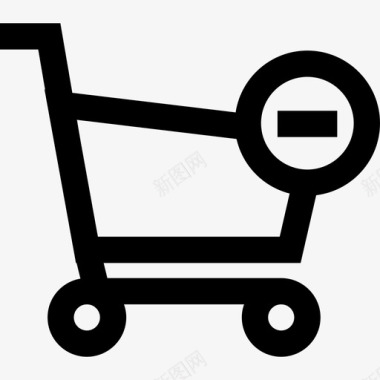 购物车电子商务5线性图标图标