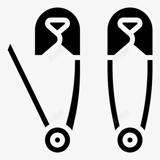 胸针设备缝纫图标svg_新图网 https://ixintu.com 工具 缝纫 缝纫设备字形 胸针 设备