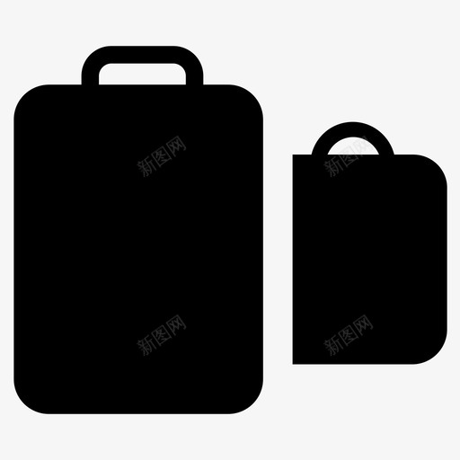 行李袋子手提箱图标svg_新图网 https://ixintu.com 手提箱 旅行度假 行李 袋子