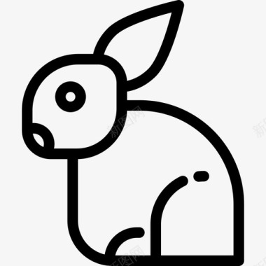 复活节兔子假日7直系图标图标
