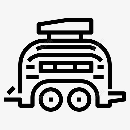 拖车货物运输工具图标svg_新图网 https://ixintu.com 卡车 拖车 货物 车辆 运输工具 野营