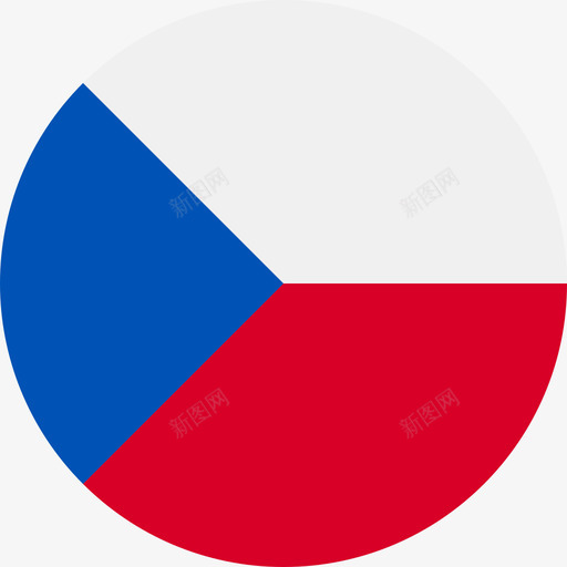 捷克共和国国旗圆形图标svg_新图网 https://ixintu.com 国旗 圆形 捷克共和国