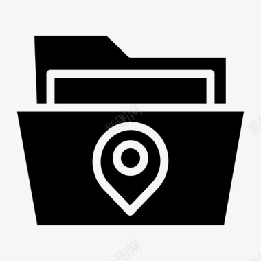 文件和文件夹标识位置pin图标图标