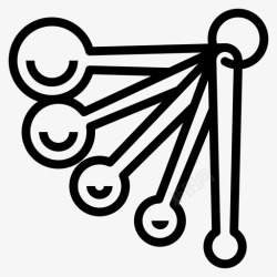 奶粉量匙克勺子量匙厨师厨房图标高清图片