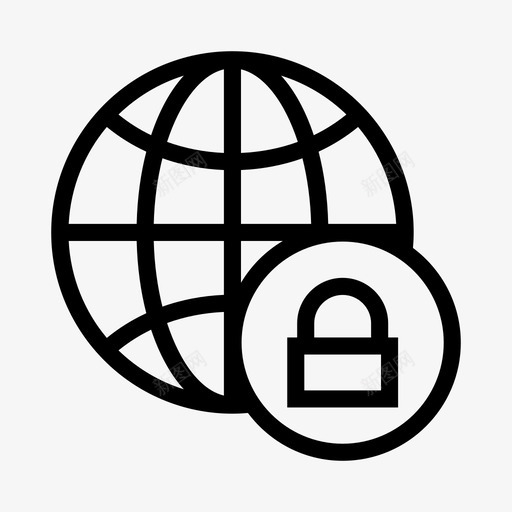 全局锁保护安全图标svg_新图网 https://ixintu.com 世界 保护 全局锁 安全 网络共享线路