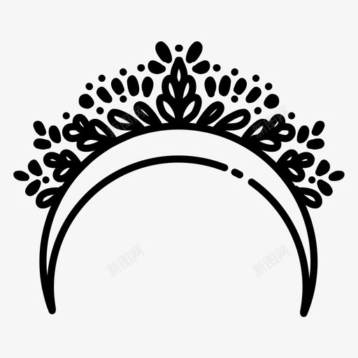 手绘头带皇冠头发图标svg_新图网 https://ixintu.com 头发 头饰 手绘头带 手绘头带和头饰 皇冠