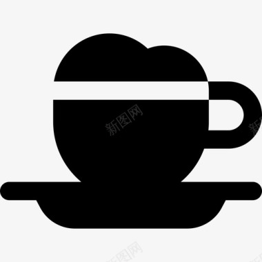 咖啡杯咖啡厅15号装满图标图标