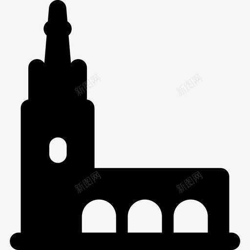 教堂城市和建筑实心填充图标svg_新图网 https://ixintu.com 城市和建筑实心 填充 教堂