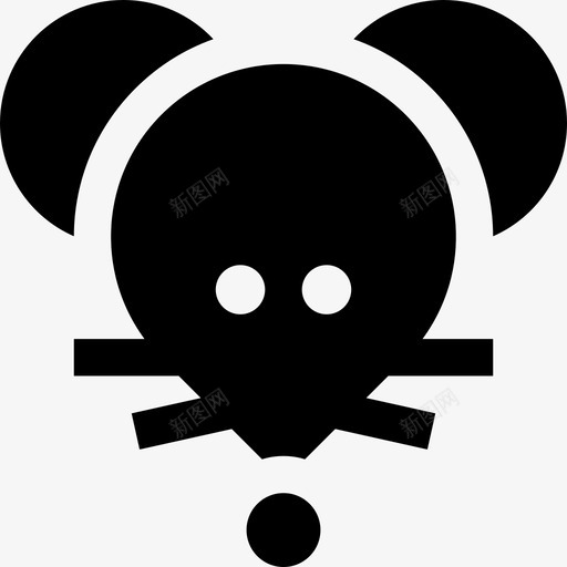 老鼠动物18填充图标svg_新图网 https://ixintu.com 动物18 填充 老鼠