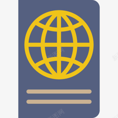 护照旅行公寓图标图标