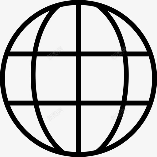 世界网格业务图标集线性svg_新图网 https://ixintu.com 世界网格 业务图标集 线性