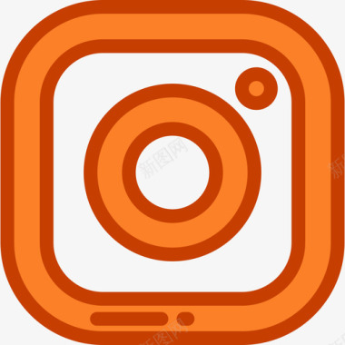 Instagram社交媒体7线性颜色图标图标