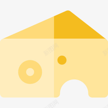 奶酪食品颜色扁平图标图标