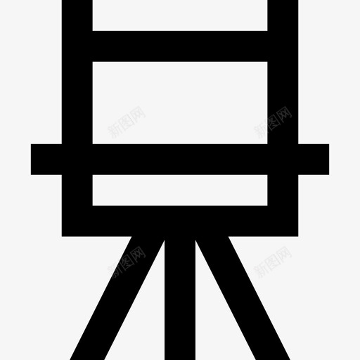 椅子电影轮廓直线图标svg_新图网 https://ixintu.com 椅子 电影轮廓 直线