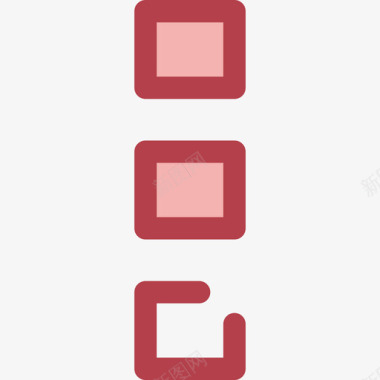 菜单网络按钮3红色图标图标