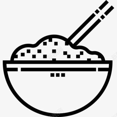 米饭食品和餐厅2直系图标图标