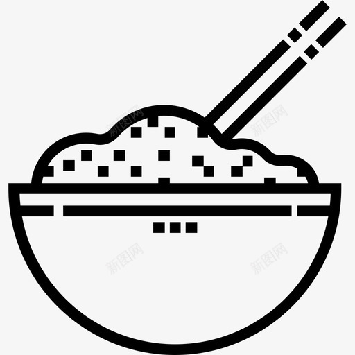 米饭食品和餐厅2直系图标svg_新图网 https://ixintu.com 直系 米饭 食品和餐厅2