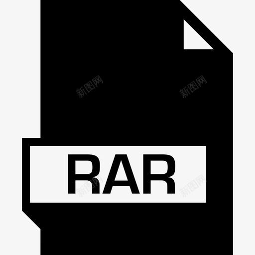 Rar文件名glyph填充图标svg_新图网 https://ixintu.com Rar 填充 文件名glyph