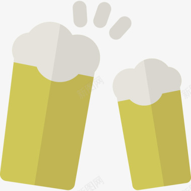 吐司啤酒节4平淡图标图标