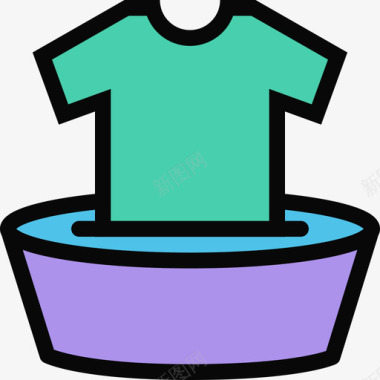 洗衣房客房部2彩色图标图标
