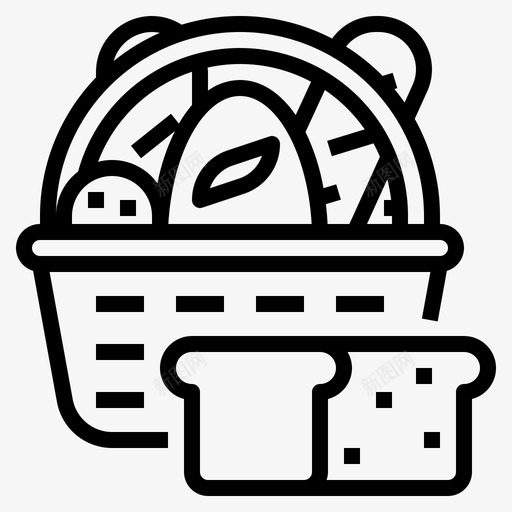 面包店篮子面包图标svg_新图网 https://ixintu.com 篮子 面包 面包店 面包店001