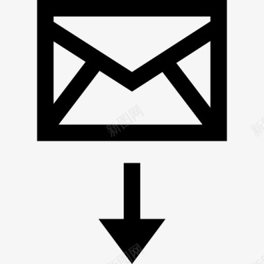 电子邮件数据通信图标集合线性图标