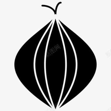 洋葱大蒜食物2字形图标图标