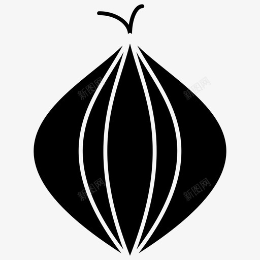 洋葱大蒜食物2字形图标svg_新图网 https://ixintu.com 大蒜 洋葱 食物2字形图标