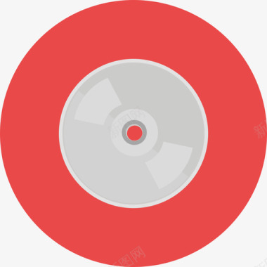 光碟音乐娱乐圆形平面图标图标