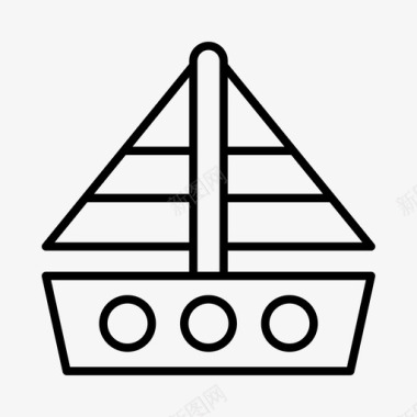 帆船玩具玩具船图标图标